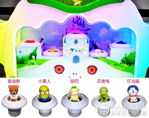 快乐胡巴游艺机中的卡通人物